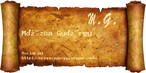 Mózsa György névjegykártya